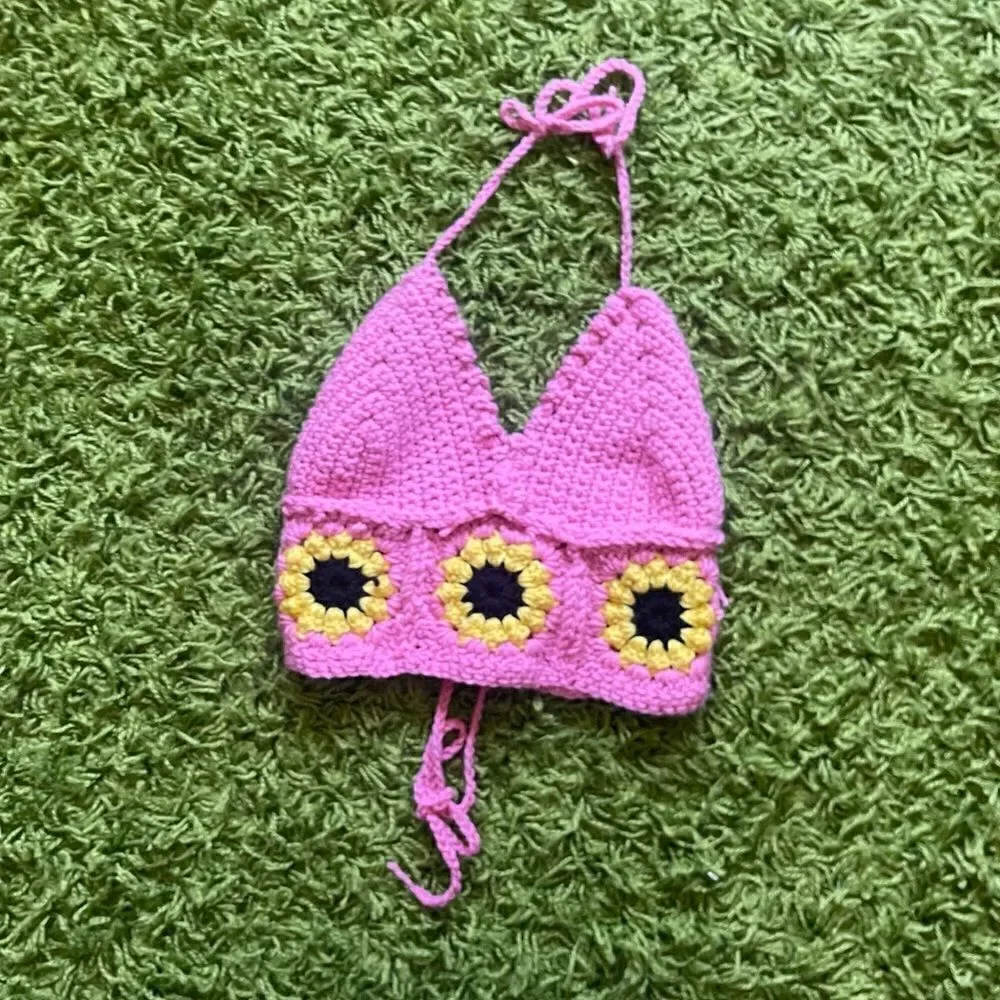 CROCHET HALTER TOP HANDMADE - Picture 7 of 13